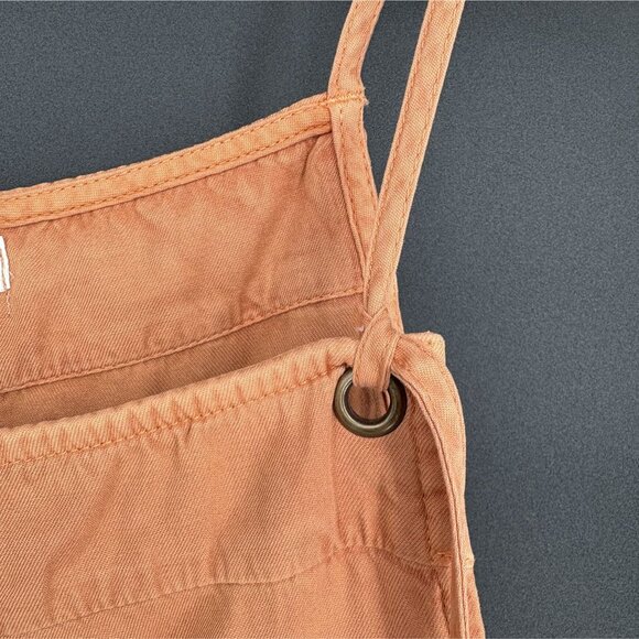 NWT Billabong Women's Wild Pursuit Romper Overalls M Orange Lightweight Shorts - Picture 11 of 12